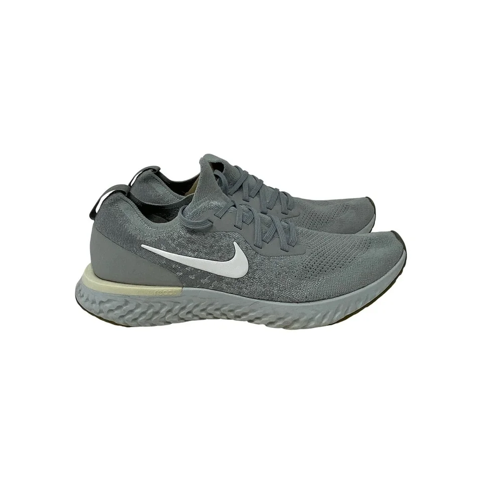 Nike Epic React Flyknit Wolf Grey Mens Running Shoes AQ0067-002 Size 12
